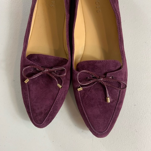 TALBOTS FRANCESCA BOW-FRONT DRIVING LOAFER FLATS -academia suede loafer 10.5M - Picture 6 of 13